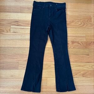 American Eagle Black Flare High Waisted Jeans - Size: 10 Short
